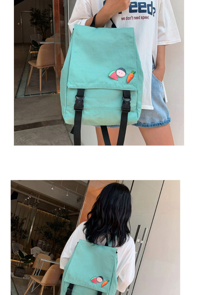 Fashion Matcha Green Cartoon Label Backpack,Backpack