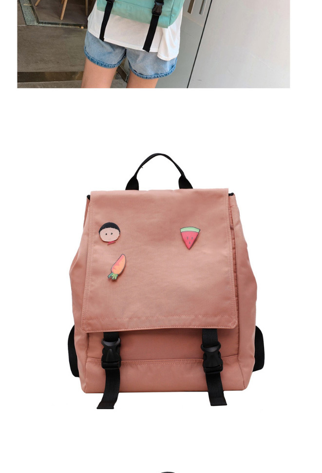 Fashion Pink Cartoon Label Backpack,Backpack
