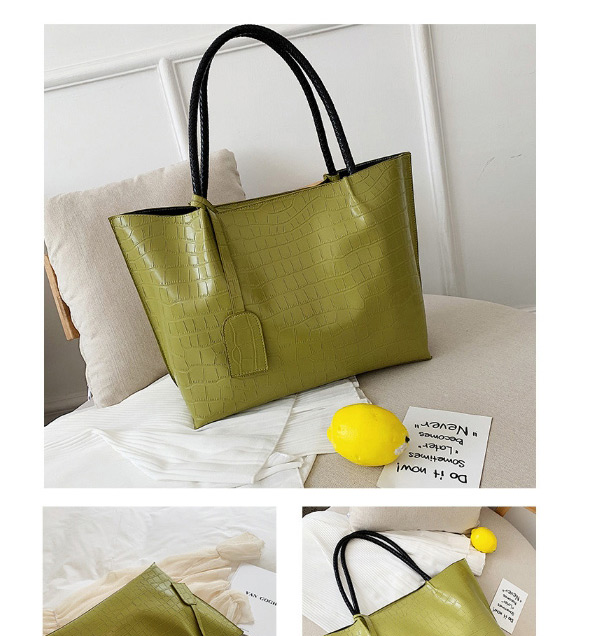 Fashion Green Stone Pattern Shoulder Bag,Handbags
