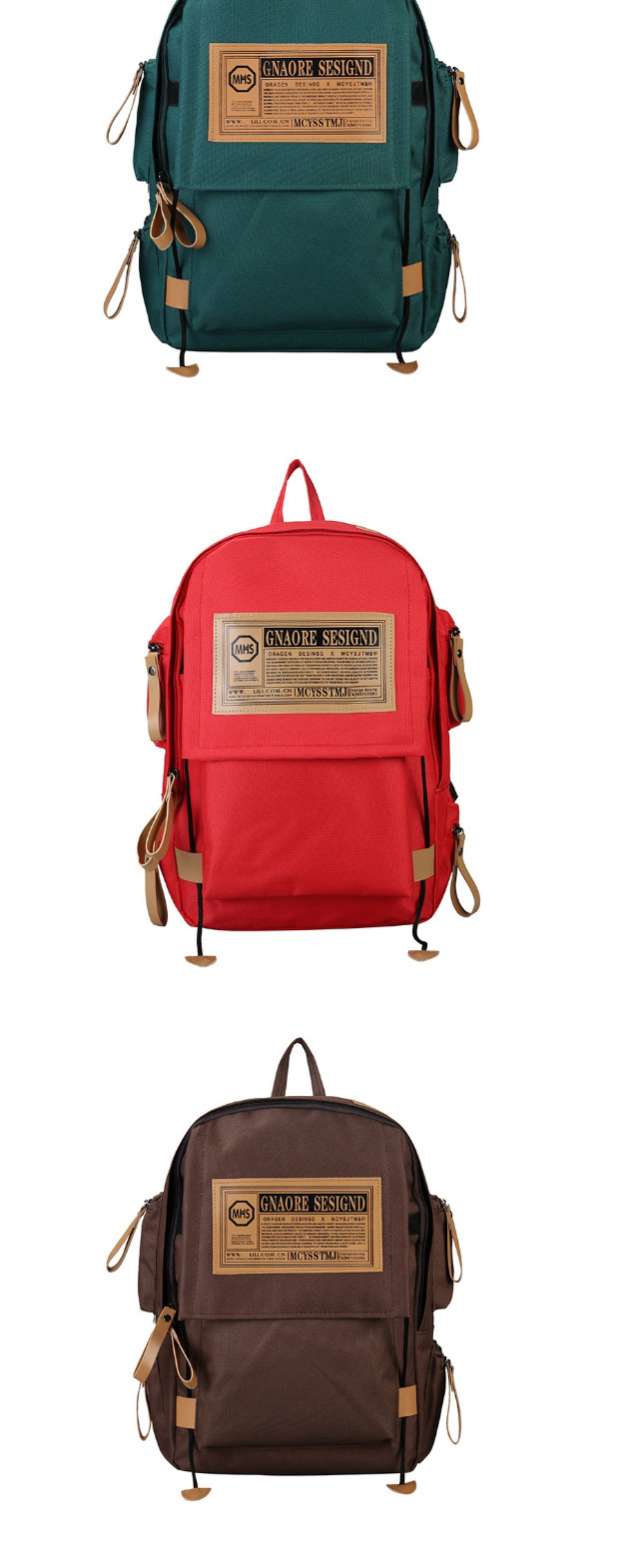Fashion Red Oxford Cloth Letter Backpack,Backpack