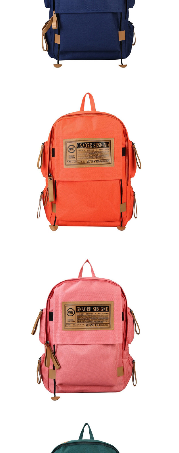 Fashion Fluorescent Orange Oxford Cloth Letter Backpack,Backpack