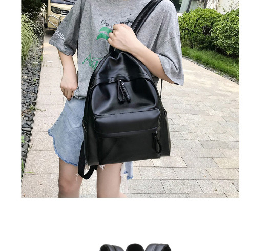 Fashion White Solid Color Backpack,Backpack