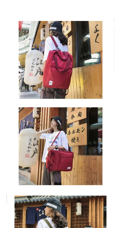 Fashion Red Canvas Backpack,Backpack