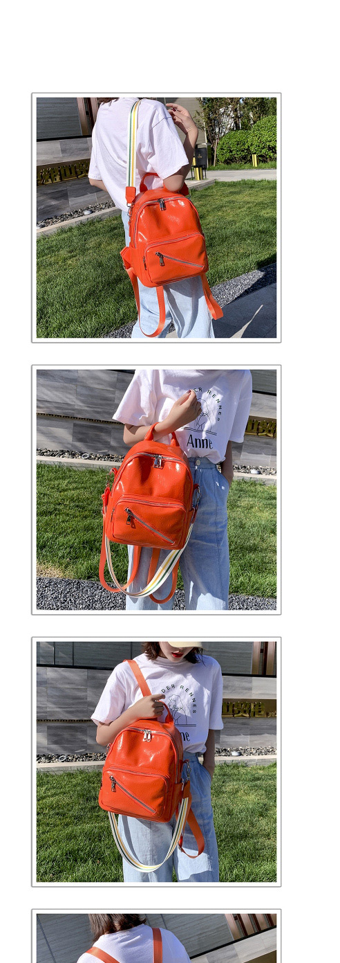 Fashion Orange Glossy Travel Backpack,Backpack