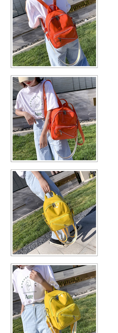 Fashion Yellow Glossy Travel Backpack,Backpack