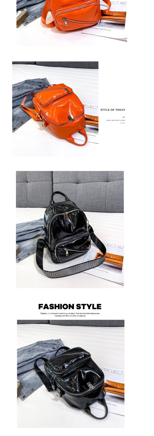 Fashion Black Glossy Travel Backpack,Backpack