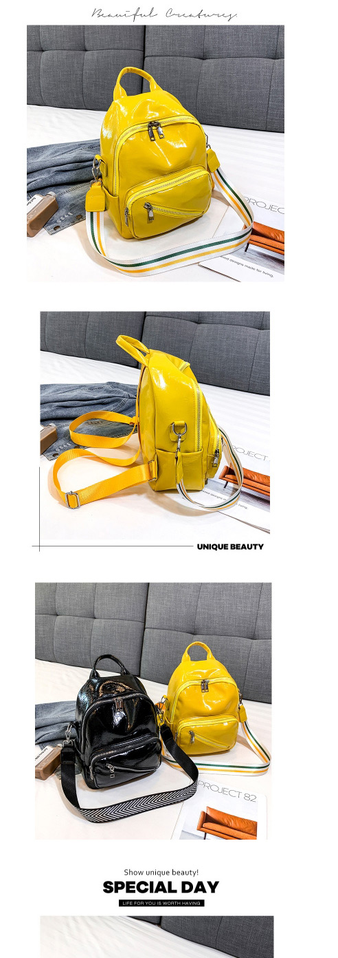 Fashion Yellow Glossy Travel Backpack,Backpack