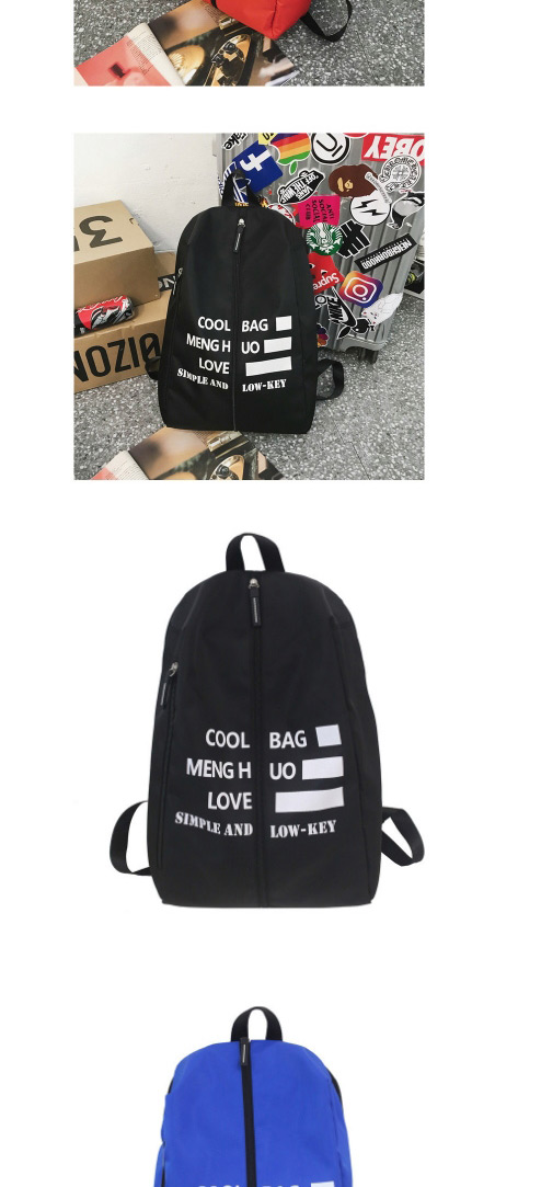 Fashion Black Letter Printed Backpack,Backpack