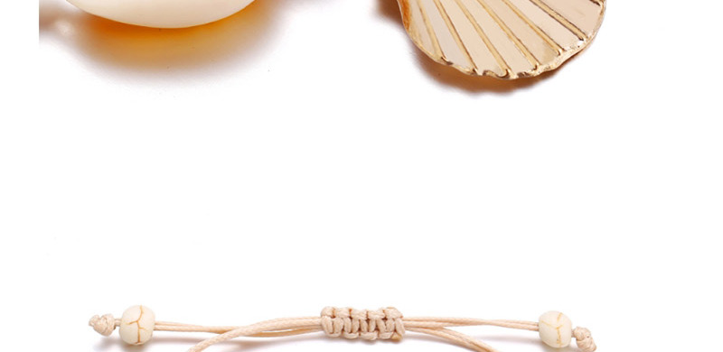 Fashion Gold Natural Shell Braided Rope Scallop Anklet,Fashion Anklets