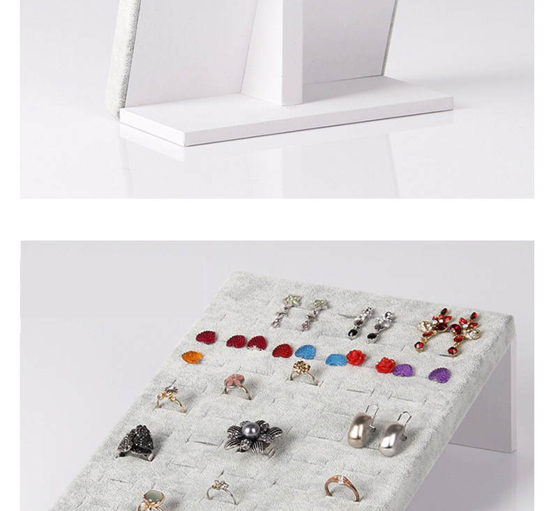 Fashion Ice Velvet 53-bit Suede Ring Earrings Display Box,Jewelry Findings & Components