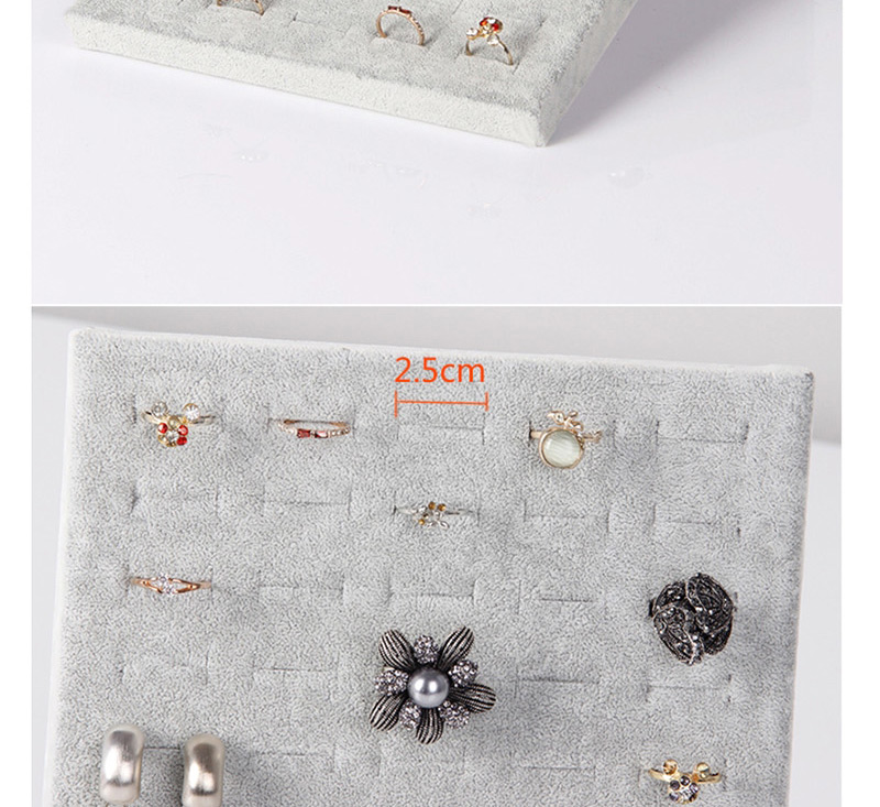Fashion Brown 50-bit Suede Ring Earrings Display Box,Jewelry Findings & Components
