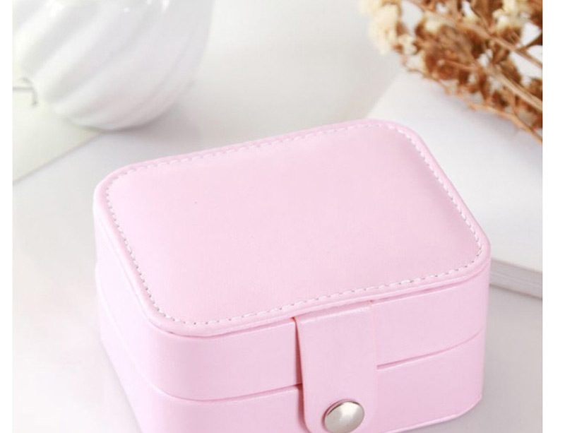 Fashion Pink Leather Jewelry Storage Box Trumpet,Jewelry Findings & Components