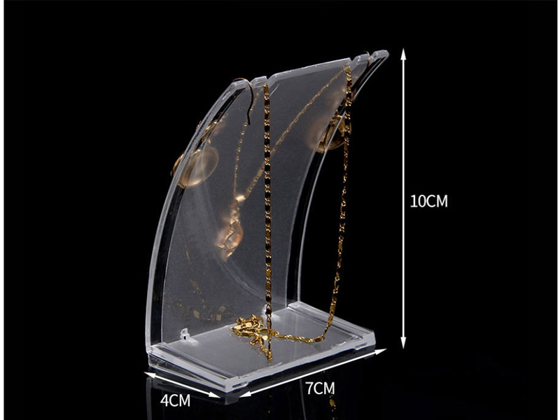 Fashion Small Plastic Earring Holder - Matte Transparent Acrylic Necklace Display Stand,Jewelry Findings & Components