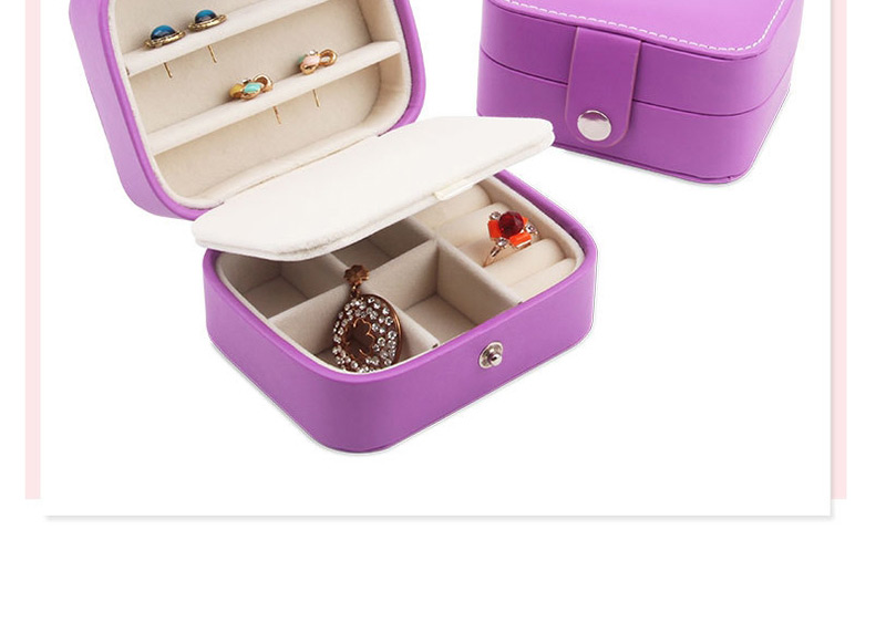 Fashion Blue (small) Portable First Earrings Ring Storage Box,Jewelry Findings & Components