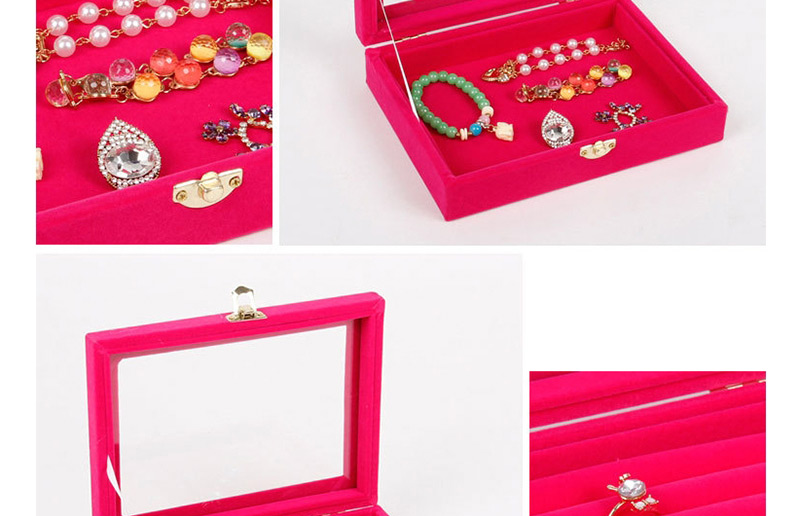 Fashion Rose Red Empty Box Small Jewelry Display Box,Jewelry Findings & Components