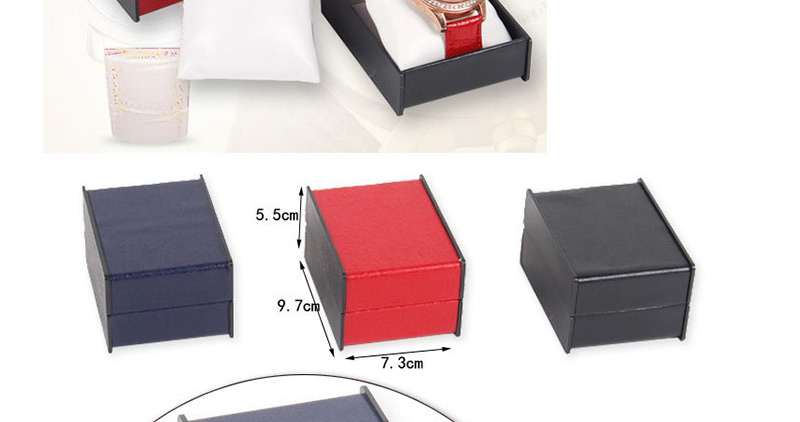 Fashion Red Pebbles Portable Watch Display Case,Jewelry Findings & Components