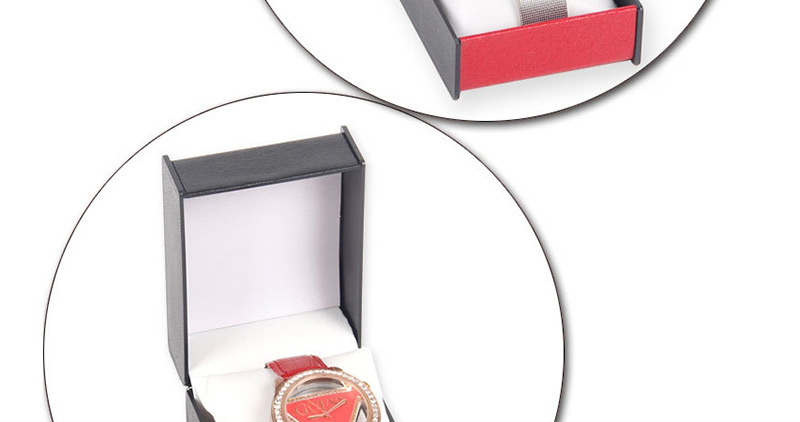 Fashion Red Suede Portable Watch Display Case,Jewelry Findings & Components