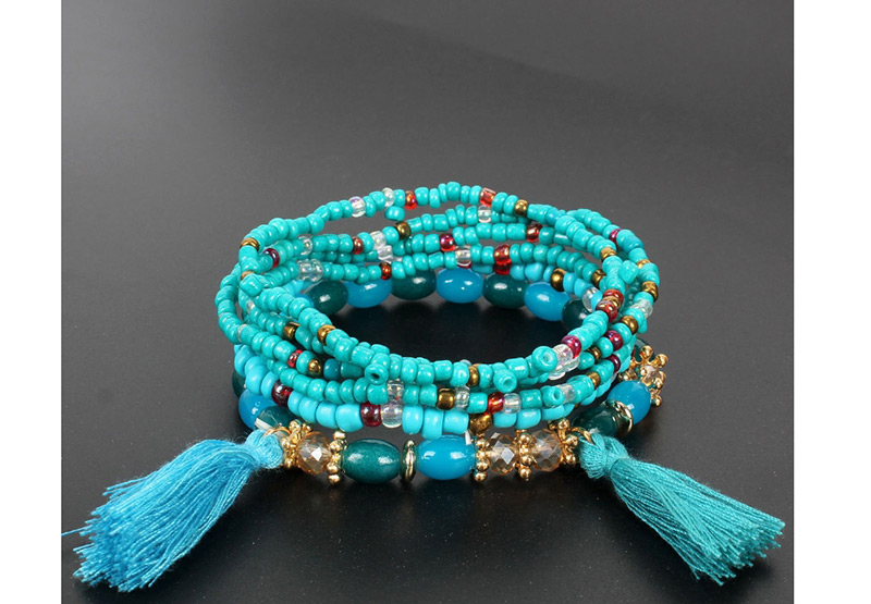 Fashion Brown Multi-layer Rice Beads Tassel Bracelet,Beaded Bracelet