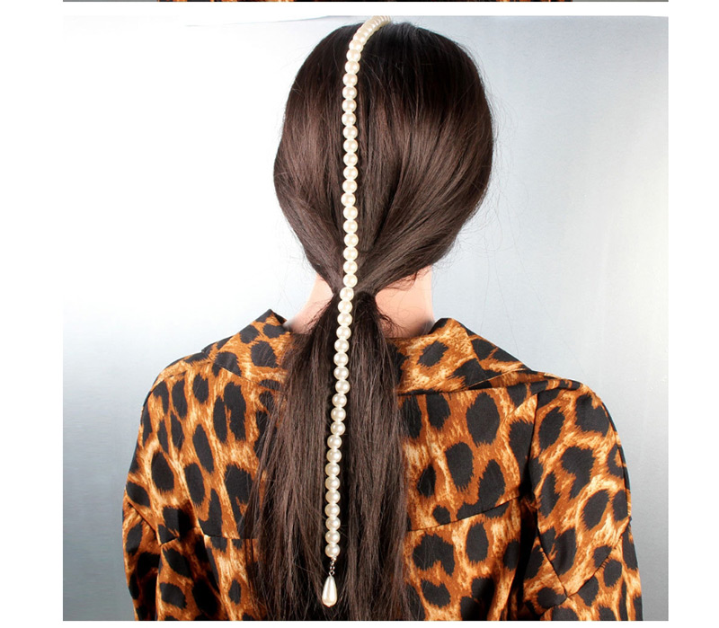 Fashion White Imitation Pearl Beaded Tassel Hair Clip,Hairpins