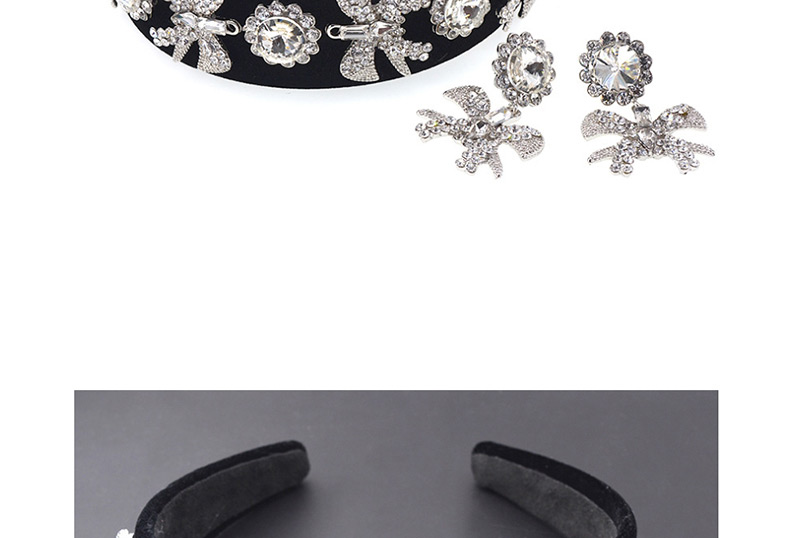 Fashion Earring Crown Pearl Headband,Drop Earrings