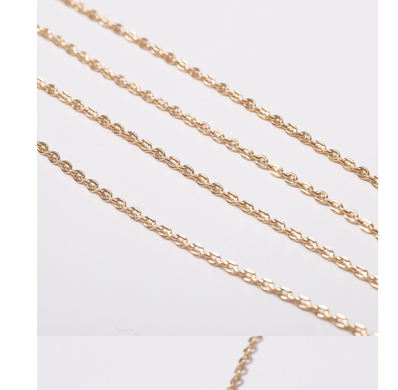 Fashion Gold Multi-layer Fringed Heart-shaped Pearl Geometric Chain Body Chain,Body Piercing Jewelry