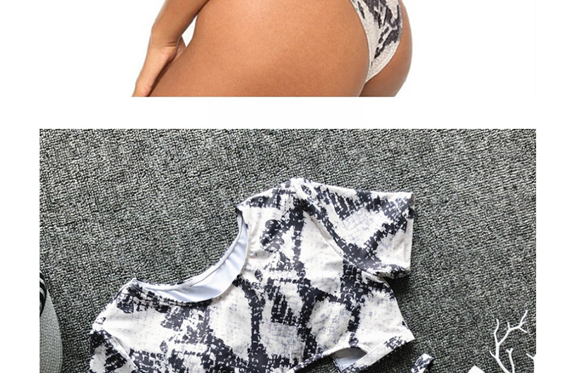 Fashion Snake Printed Snake Half Sleeve Bikini,Bikini Sets
