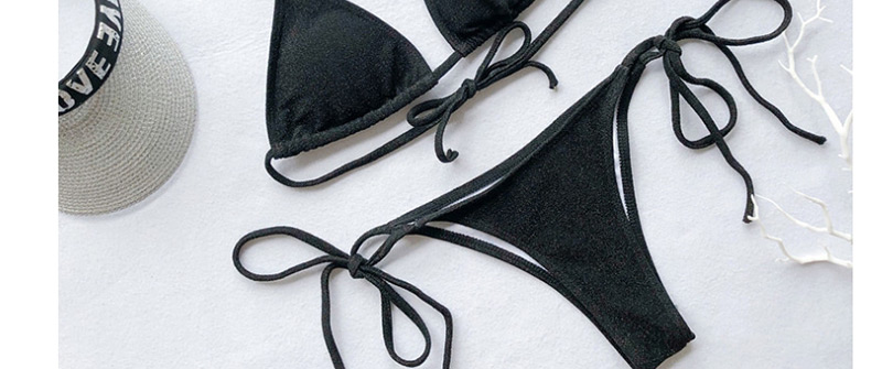 Fashion Black Gold And Silver Silk Fabric Hanging Neck Strap Bikini,Bikini Sets