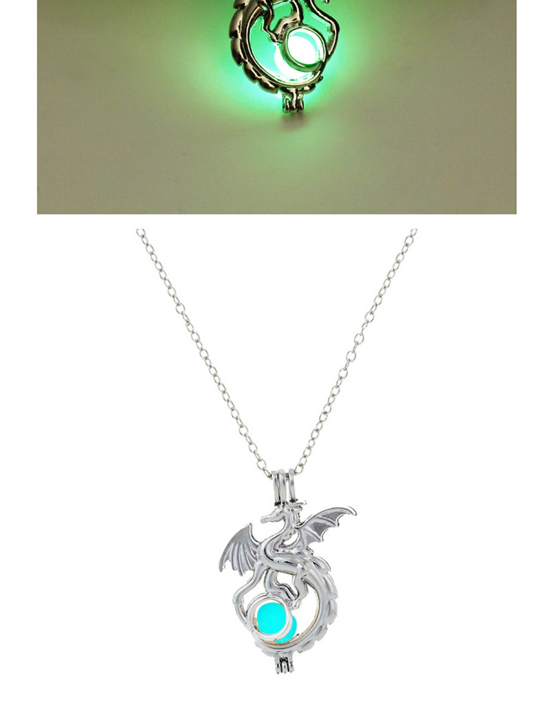 Fashion Sky Blue Fluorescent Dragon Necklace,Pendants