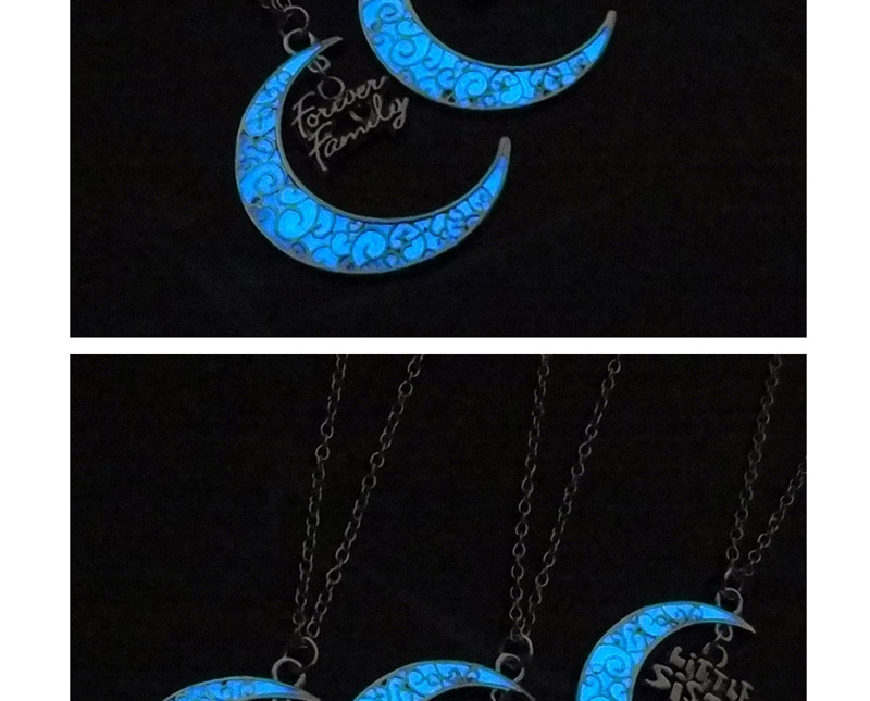 Fashion Life Tree Hollow Life Tree Moon Luminous Necklace,Pendants