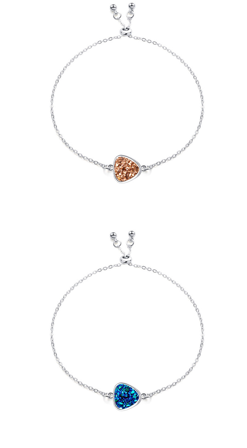 Fashion Silver + Gray Cluster Natural Stone Triangle Cluster Bracelet,Fashion Bracelets