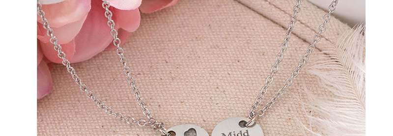 Fashion Stainless Steel Stainless Steel Heart Necklace Three-piece,Jewelry Sets