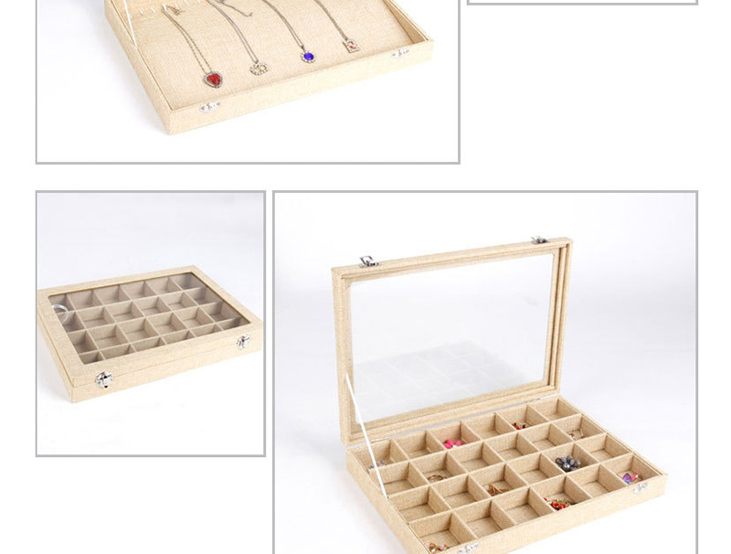 Fashion Burlap Jewelry Box Pendant Burlap Jewelry Display Tray,Jewelry Findings & Components