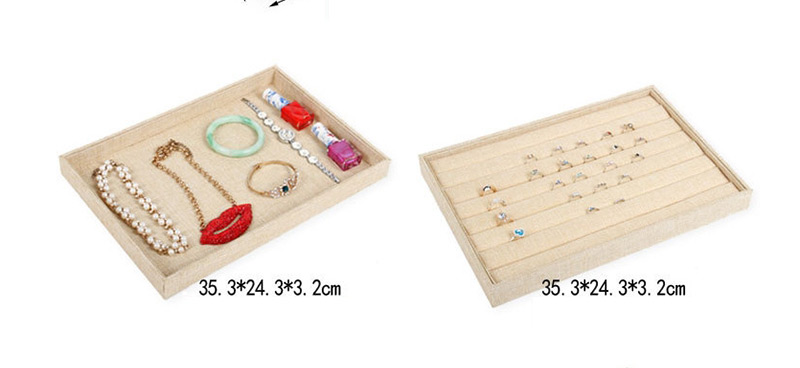 Fashion Linen Jewelry Plate Necklace Burlap Jewelry Display Tray,Jewelry Findings & Components