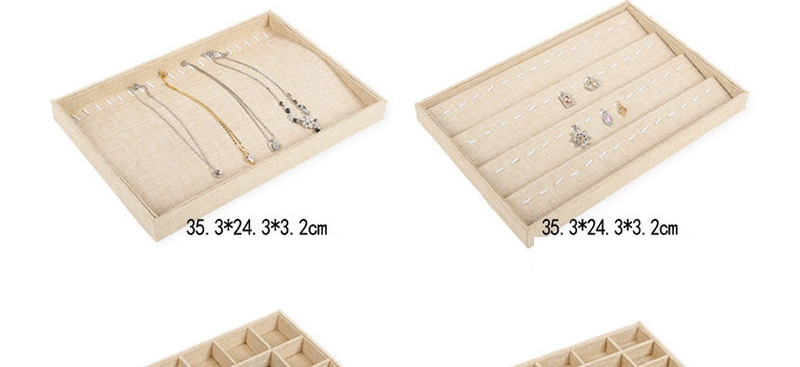 Fashion Burlap Jewelry Plate 24 Grid Burlap Jewelry Display Tray,Jewelry Findings & Components