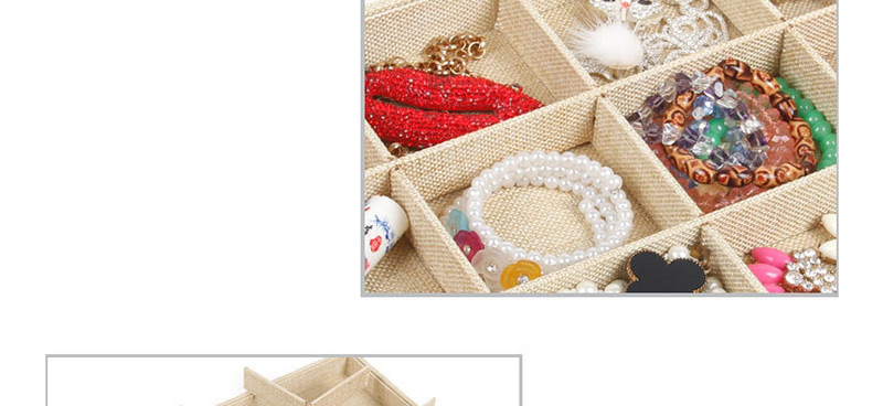 Fashion Linen Jewelry Plate Necklace Burlap Jewelry Display Tray,Jewelry Findings & Components