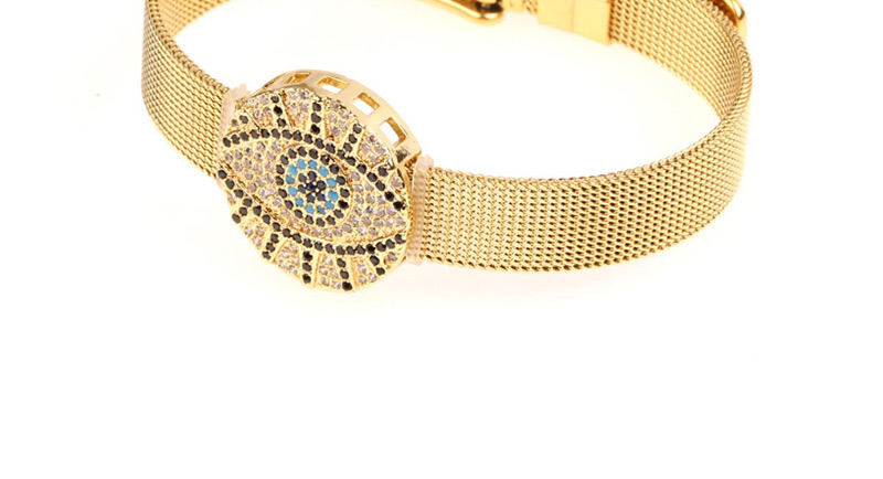 Fashion Gold Stainless Steel Mesh Watch Long Eyelash Eye Bracelet,Fashion Bracelets