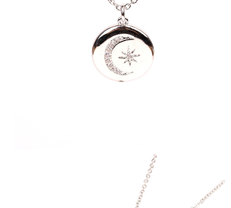 Fashion Silver Star Moon Necklace,Pendants