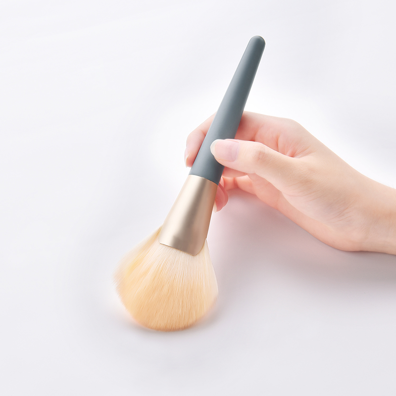 Fashion Blue Sector Shape Decorated Makeup Brush (10 Pcs ）,Beauty tools