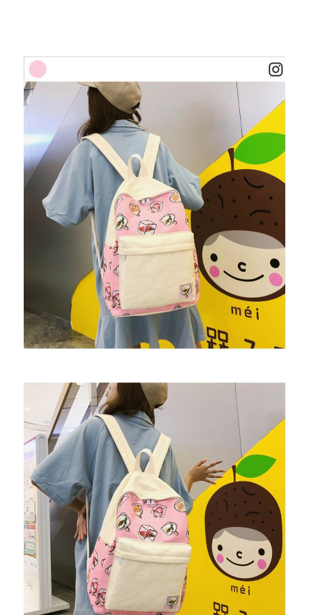 Fashion Pink Canvas Backpack,Backpack