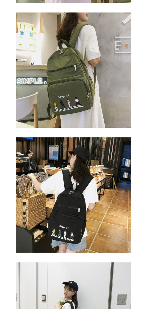 Fashion Green Canvas Backpack,Backpack