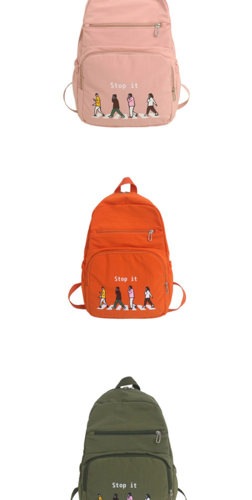 Fashion Orange Canvas Backpack,Backpack