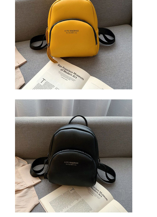 Fashion Yellow Letter Backpack,Backpack
