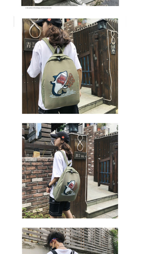 Fashion Green Cartoon Backpack,Backpack