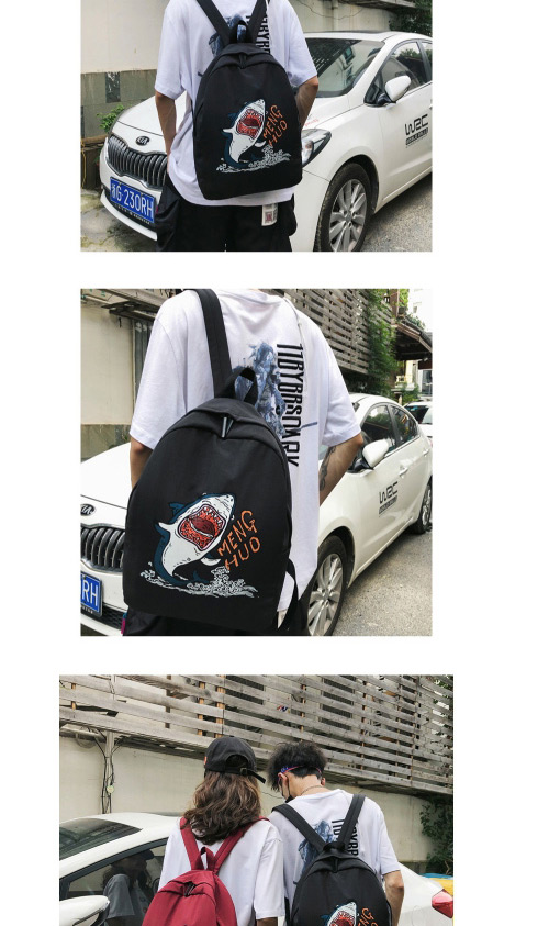 Fashion Black Cartoon Backpack,Backpack
