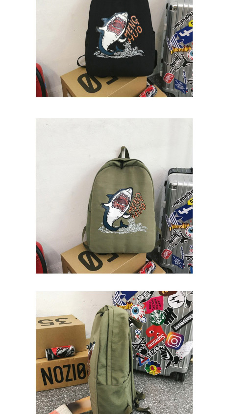 Fashion Green Cartoon Backpack,Backpack