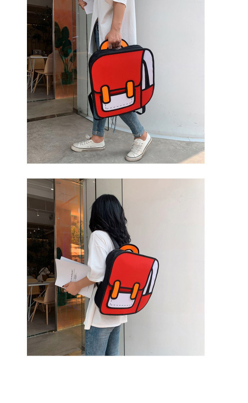 Fashion Red Contrast Shoulder Bag,Backpack