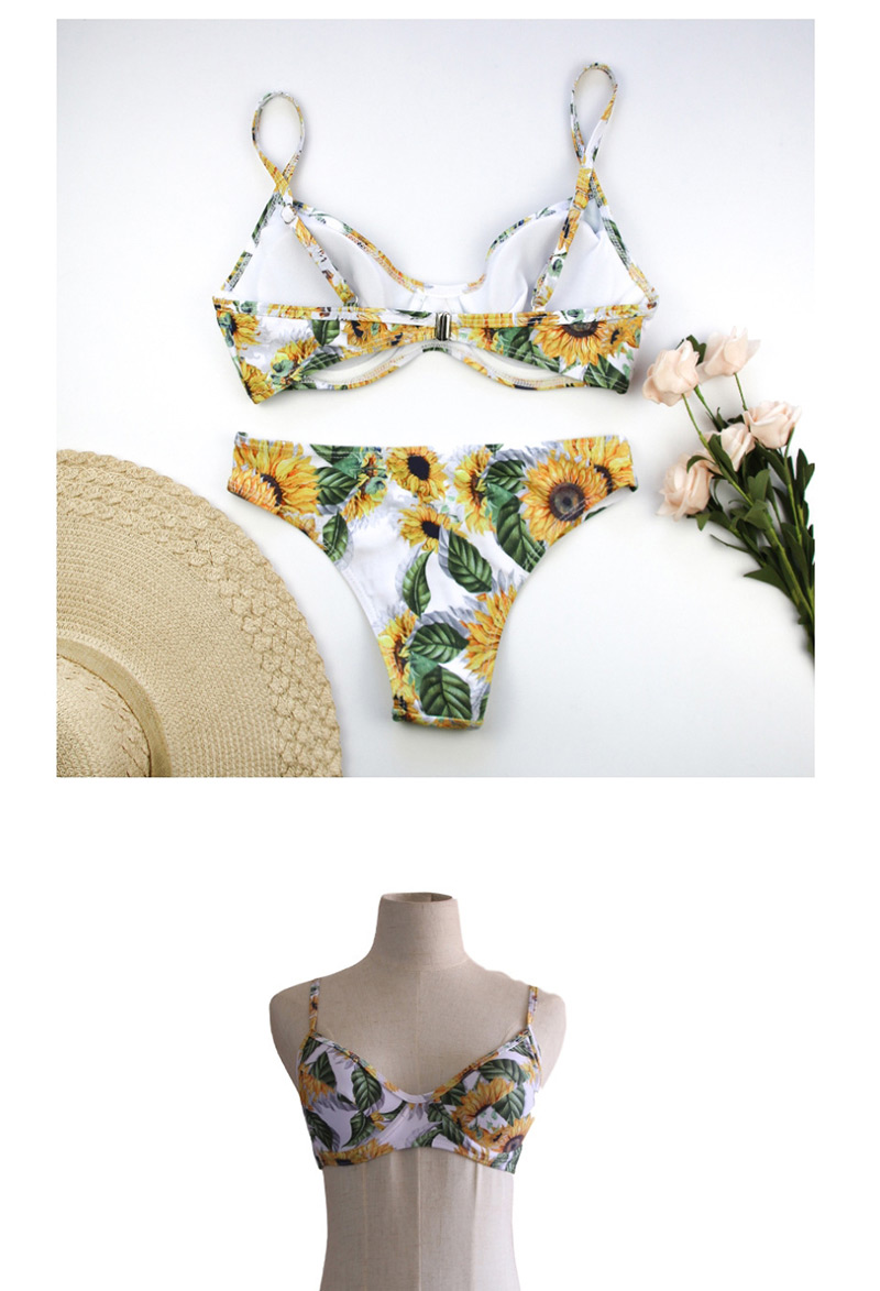 Fashion Sunflower Gradient Sexy Swimsuit,Bikini Sets
