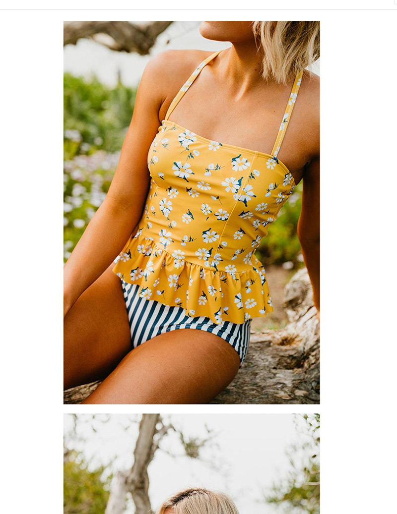Fashion Lemon Split Swimsuit Skirt Swimsuit,Bikini Sets