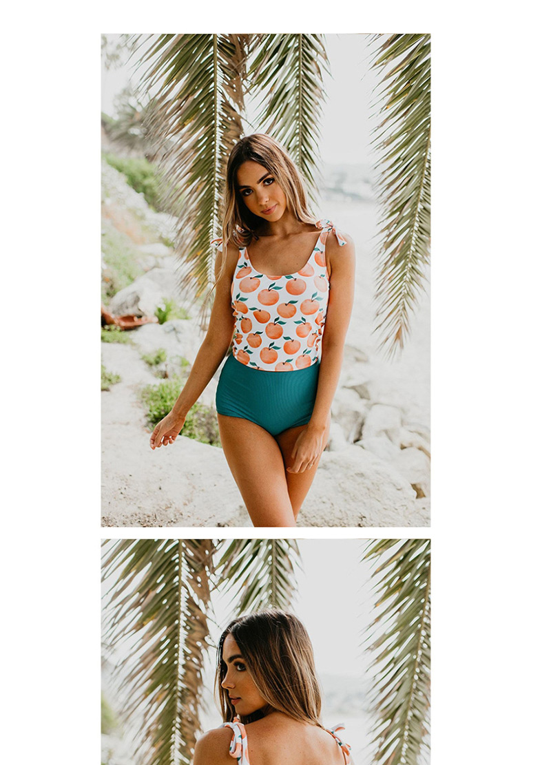Fashion Orange Multicolor Printed Bikini,Bikini Sets