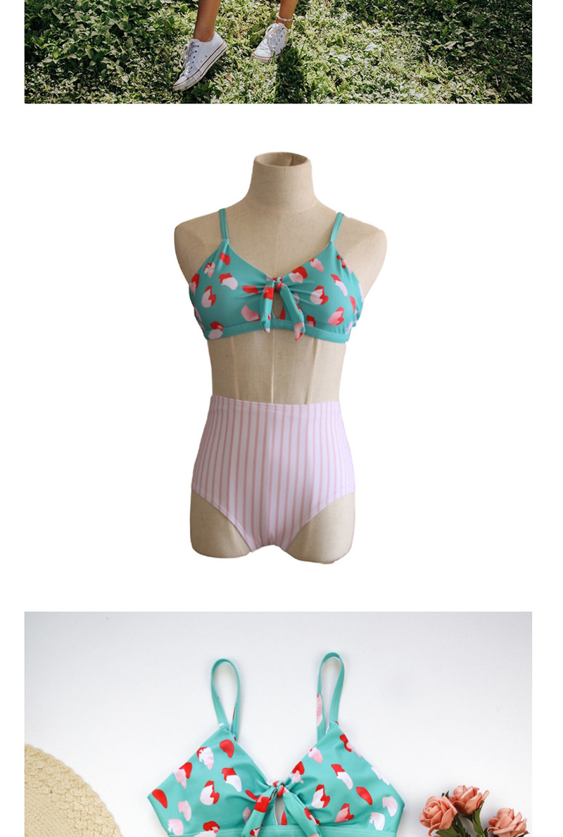 Fashion Lattice Split Swimsuit Female High Waist,Bikini Sets